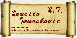 Momčilo Tanasković vizit kartica